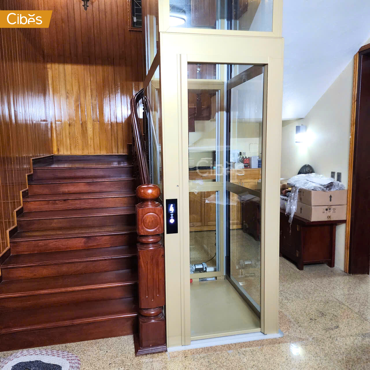 Nam Định - Thang máy Cibes Air mini lắp đặt cho nhà đang ở sẵn4